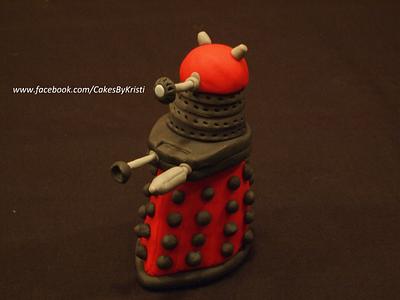 Red Dalek Fondant Figurine - Cake by Cakes By Kristi