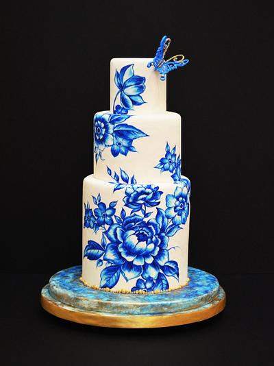 Blue & White - Cake by Kelvin Chua