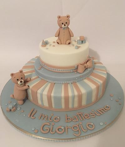 Teddy bears baptism cake - Cake by Futurascakedesign