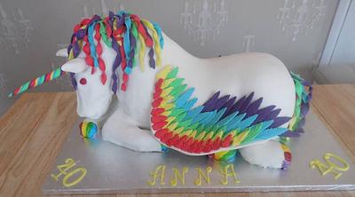 Rainbow unicorn - Cake by Wendy 