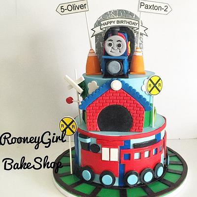 Thomas the Train - Cake by Maria @ RooneyGirl BakeShop
