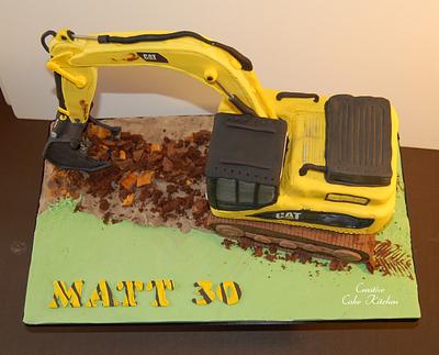 excavator/digger - Cake by CreativeCakeKitchen