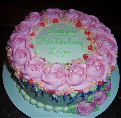 Pink Rosettes - Cake by BettyA
