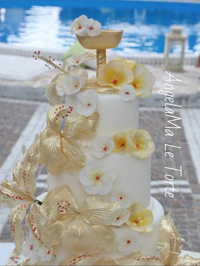 Communion gold and white - Cake by AngelaMa Le Torte