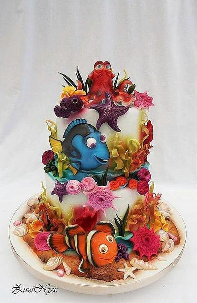 Crazy Dory and Nemo - Cake by ZuziNyx