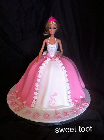 princess barbie doll dress cake - Cake by christina