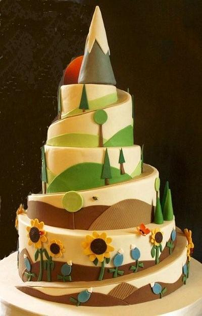 Mountain Hiking Cake - Cake by Laurie Clarke Cakes