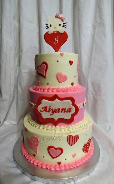 Valentine Theme With A Touch Of Hello Kitty  - Cake by Michelle