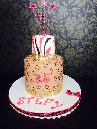 Zebra and Leopard Cake - Cake by Nurisscupcakes