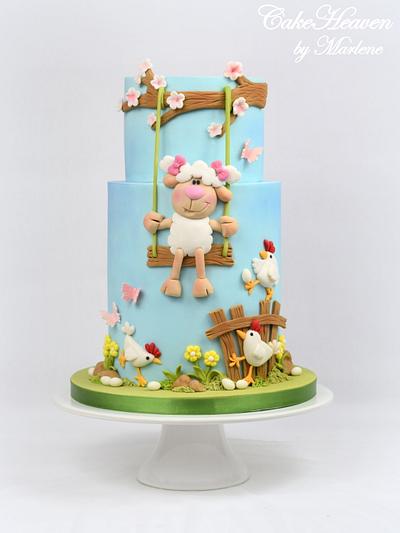 Little Sheep Easter Cake - Cake by CakeHeaven by Marlene