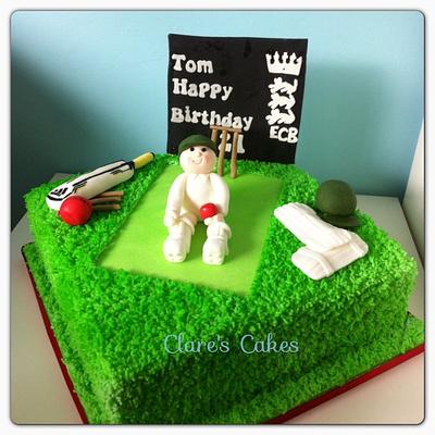 cricket cake - Cake by Clare's Cakes - Leicester