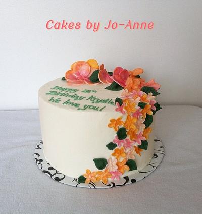 Flower falls - Cake by Cakes by Jo-Anne