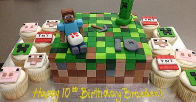 Minecraft  - Cake by Ohmygorgeouscakes