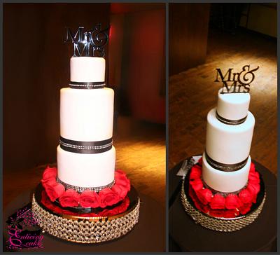 Contemporary & Sleek Wedding Cake - Cake by Enticing Cakes Inc.