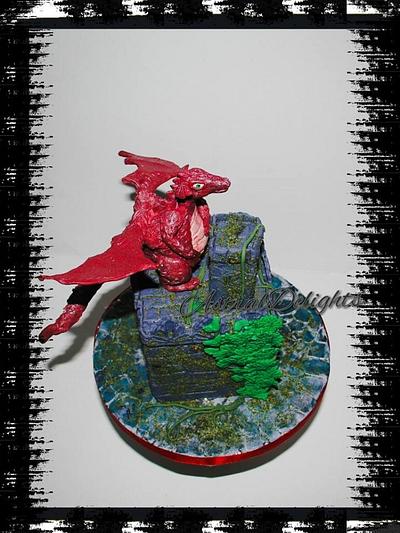 'Dragon on a Medieval Castle' - Cake by Sonal Soni