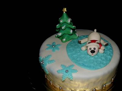 Christmas Bear Cake - Cake by LiliaCakes