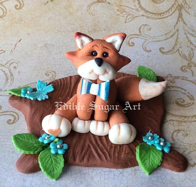 Fondant fox  - Cake by Edible Sugar Art