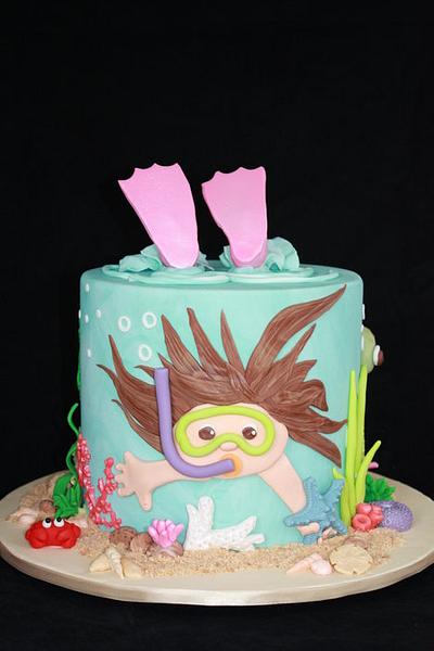 Under the Sea theme - Cake by Pam