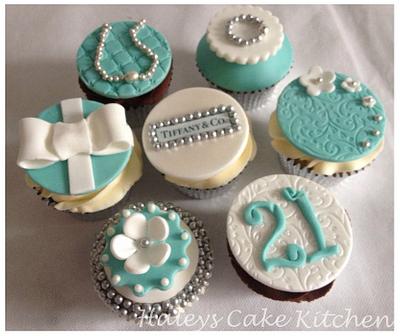 Tiffany and Co style cupcakes  - Cake by haley