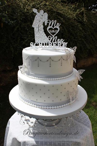 White Silver weddingdream - Cake by Brigittes Tortendesign