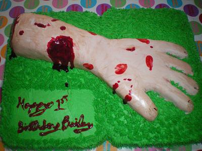 An extra hand - Cake by Drewbie