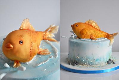 Gold fish - Cake by CakesVIZ