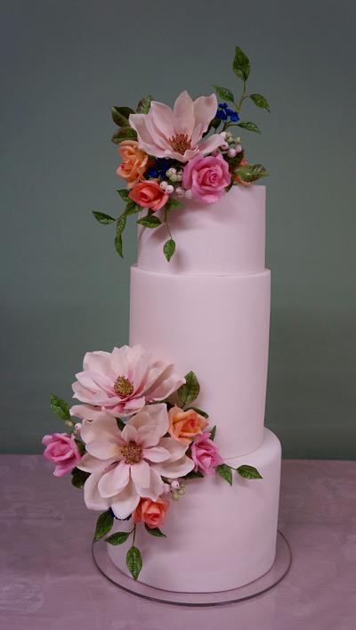 Magnolia cake without the painting  - Cake by Sweet Surprizes 
