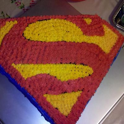 Superman  - Cake by CreationsbyMana