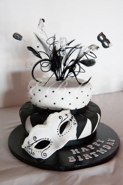 Black & White Masquerade - Cake by EBella