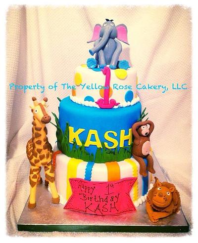 Jungle 1st Birthday - Cake by The Yellow Rose Cakery, LLC