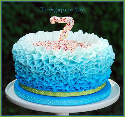 Blue Ruffles - Cake by The Sugarpaste Fairy
