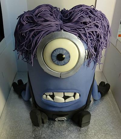 Purple Minion cake - Cake by MarksCakes