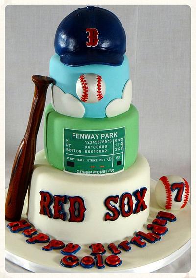Red Sox Cake - Cake by BellaCakes & Confections