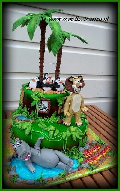 Madagascar with Alex and Gloria - Cake by Sam & Nel's Taarten