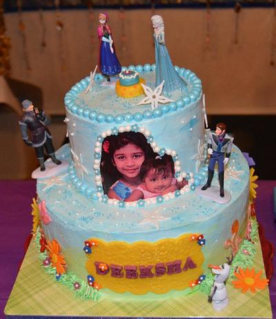 Frozen Theme with Summer effect - Cake by Shikha