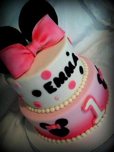 MInnie Mouse 1st Birthday - Cake by Angel Rushing