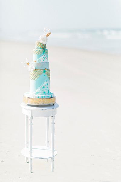 Sea Glass Wedding Cake - Cake by Bliss Pastry