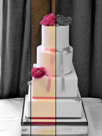 Peony Wedding Cake - Cake by Just Because CaKes