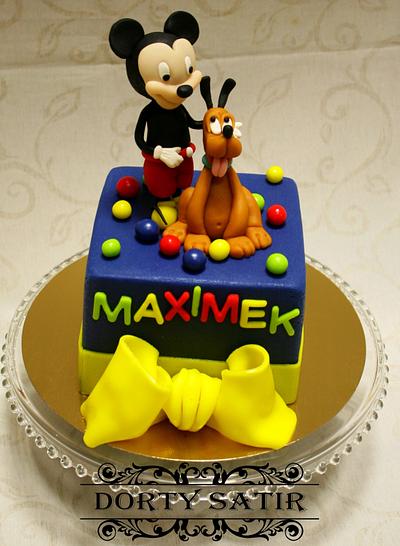 Mickey and Pluto - Cake by Cakes by Satir