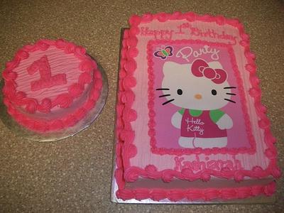 Hello Kitty First Birthday - Cake by caymancake