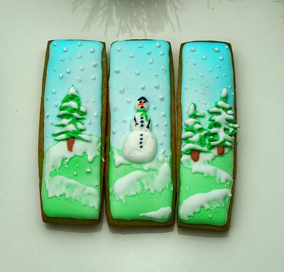 Snowy Snowman Cookie - Cake by Dragana