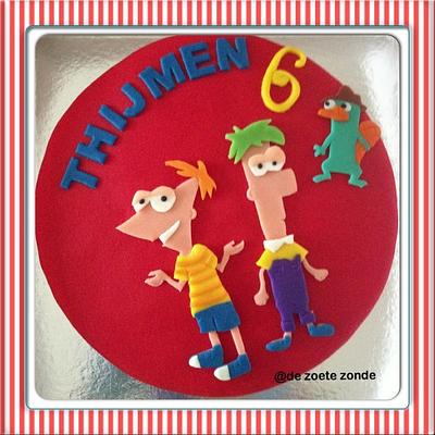 Phineas and ferb cake - Cake by marieke