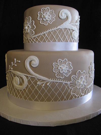 Vintage Wedding Cake - Cake by Jennifer Watson