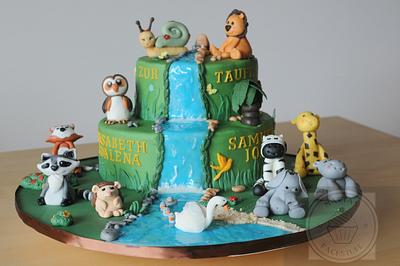 Forest and Jungle Christening Cake - Cake by Maria