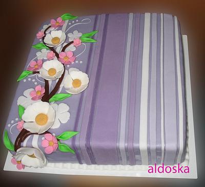 Purple stripes - Cake by Alena
