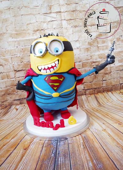 Superman in minions body  - Cake by Katarzyna Rarok