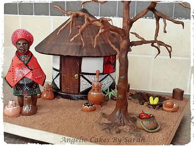 African Village - Cake by Angelic Cakes By Sarah