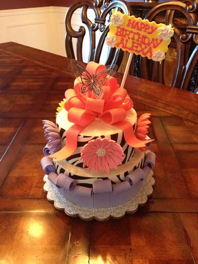 Girly fun birthday! - Cake by Sugared Tiers 