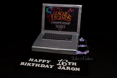 League of Legends Laptop cake - Cake by Jake's Cakes