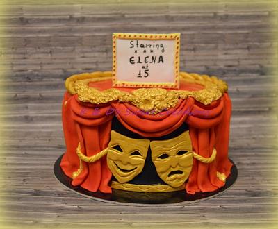Theatre masks - Cake by Konstantina - K & D's Sweet Creations